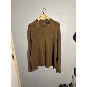 Polo Ralph Lauren Sweatshirt Mens XXL Green 1/4 Zip Pullover